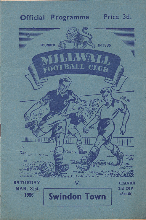 <b>Saturday, March 31, 1956</b><br />vs. Millwall (Away)
